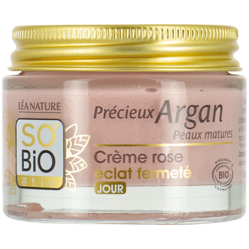 SO BIO ETIC Crème rose éclat fermeté bio Peaux matures 50 ml