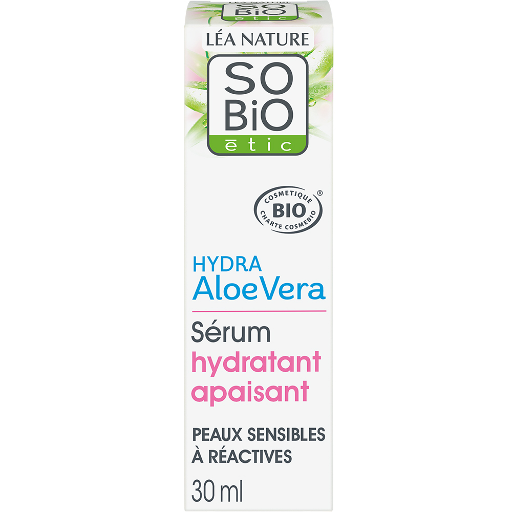 Sérum hydratant & apaisant bio - Aloe vera - Peaux sensibles & réactives - 30 ml
