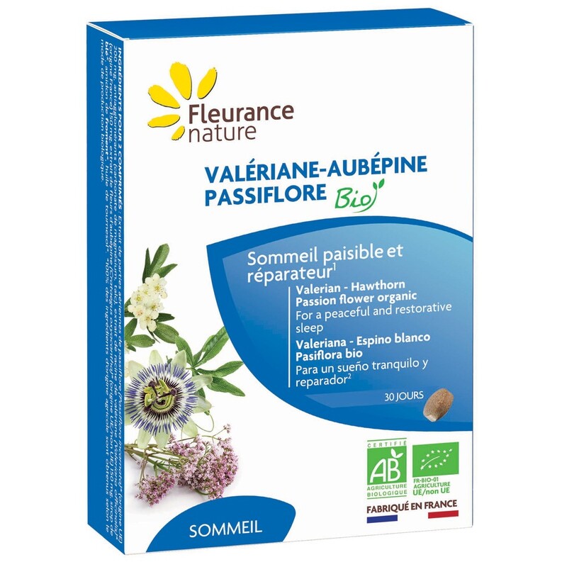 FLEURANCE NATURE - Sommeil réparateur bio - Valériane, aubépine & passiflore  - 30 jours