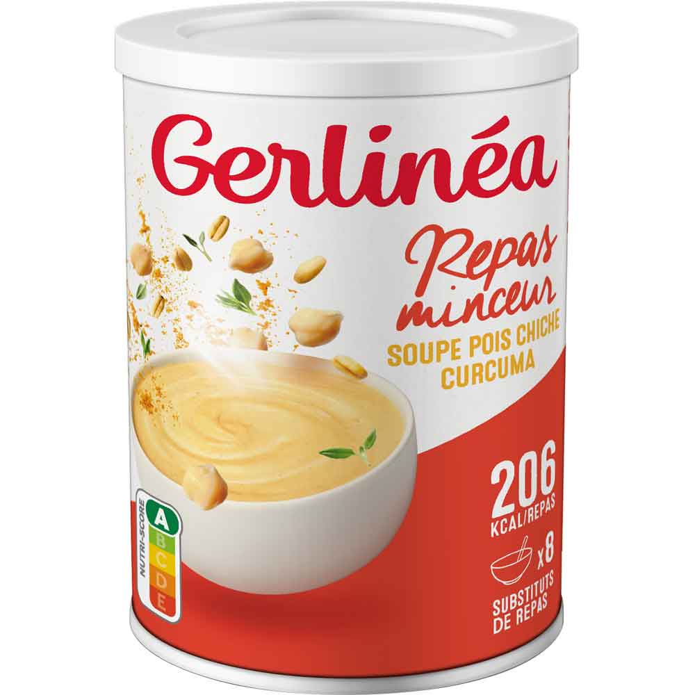 GERLINEA - Soupe minceur - Pois chiches & curcuma - 424 g