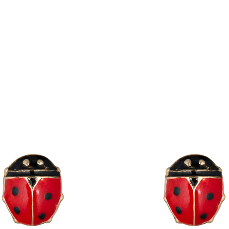 L OR BY DIAMANTA Boucles d oreilles Happy coccinelle Or Jaune