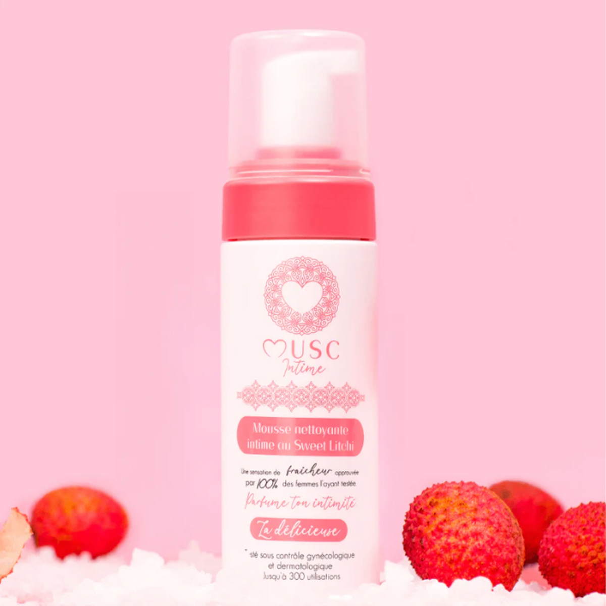 Mousse nettoyante intime - Litchi - 150 ml