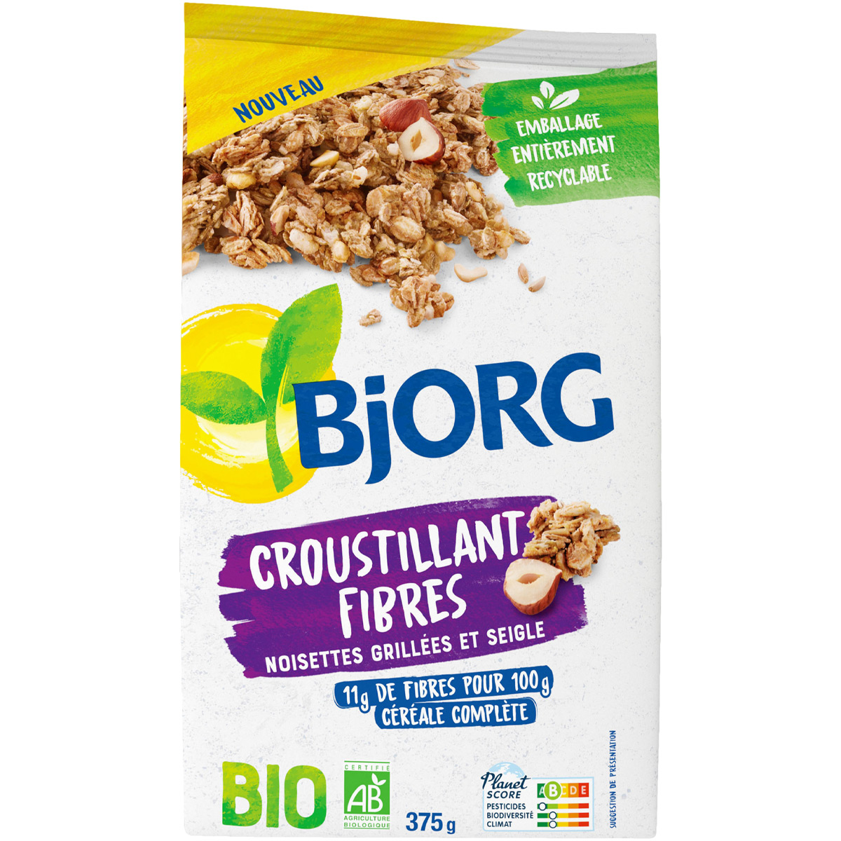 Croustillant fibres bio - 375g