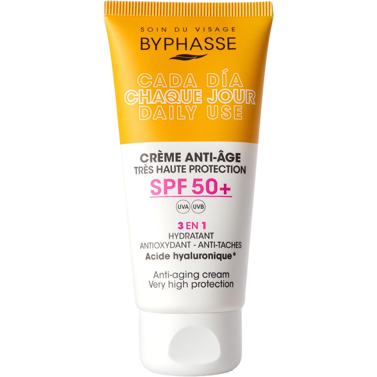 Crème anti-âge SPF 50+ - Acide Hyaluronique - Visage - 50 ml