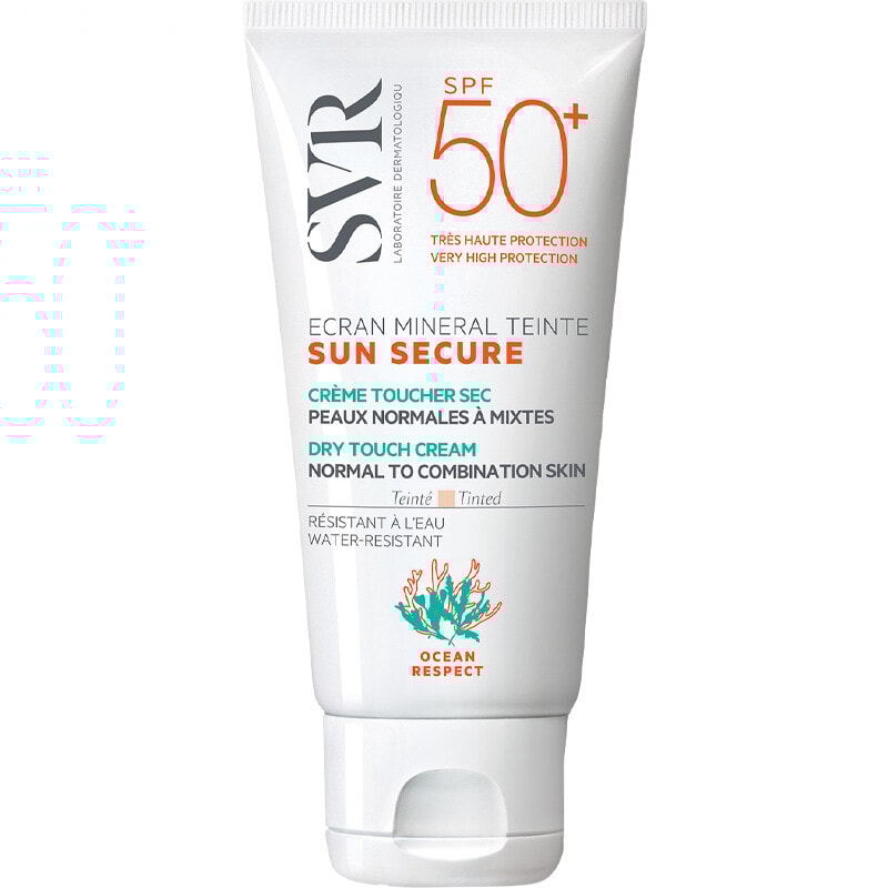 Ecran solaire minéral teinté SPF 50+ - Sun Secure - Peaux normales à mixtes - 60 g
