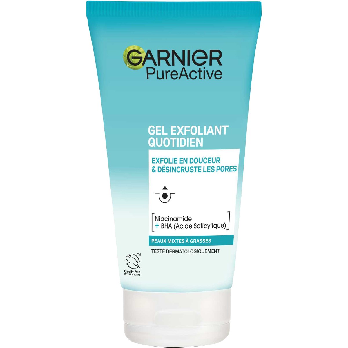 Gel exfoliant - PureActive - Zinc & eucalyptus - Peaux mixtes à grasses - 150 ml
