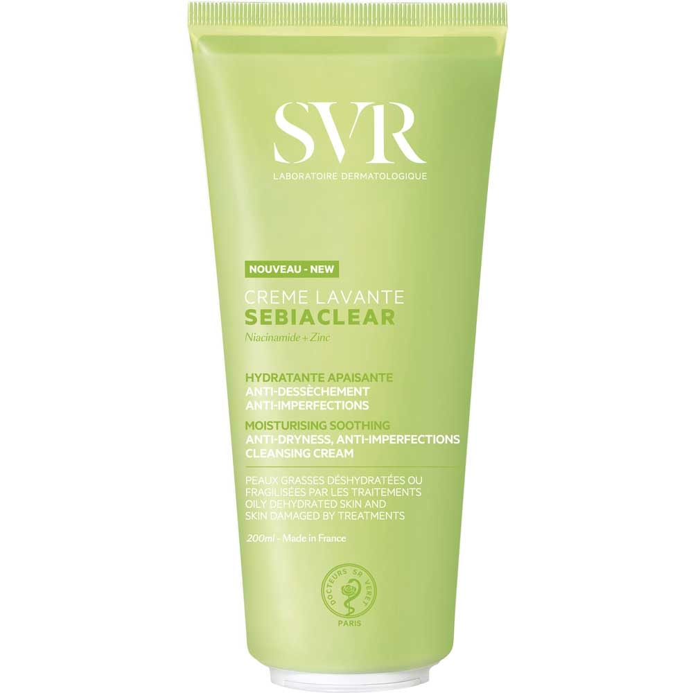 Crème nettoyante - Sebiaclear - Peaux grasses déshydratées ou fragilisées - 200 ml