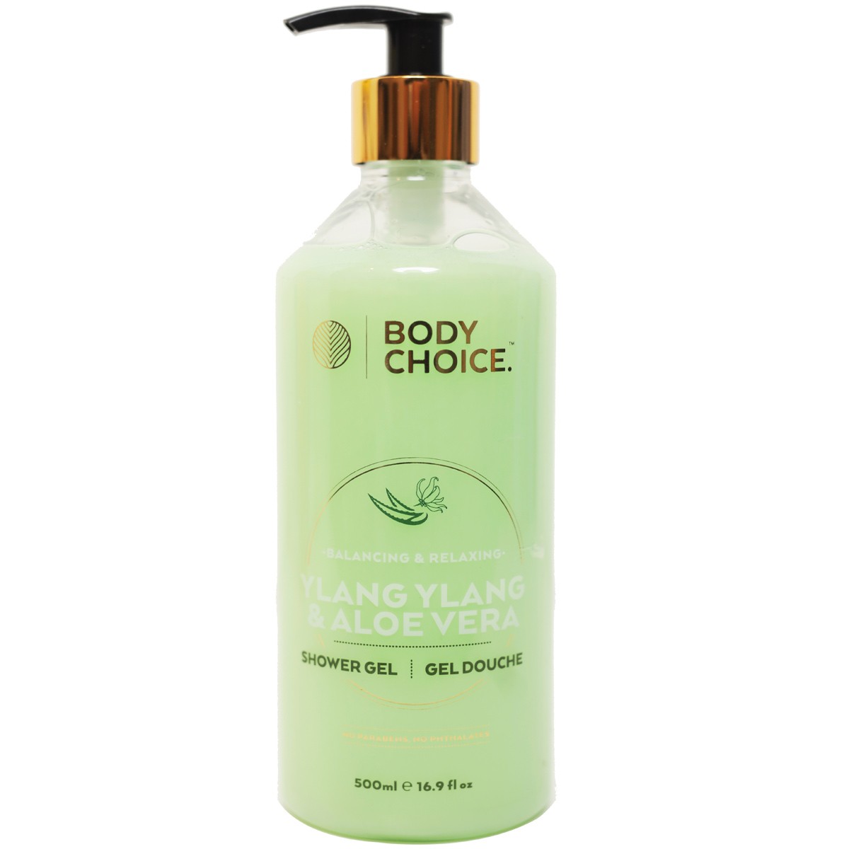 Gel douche hydratant - Ylang-ylang & aloe vera - 500 ml