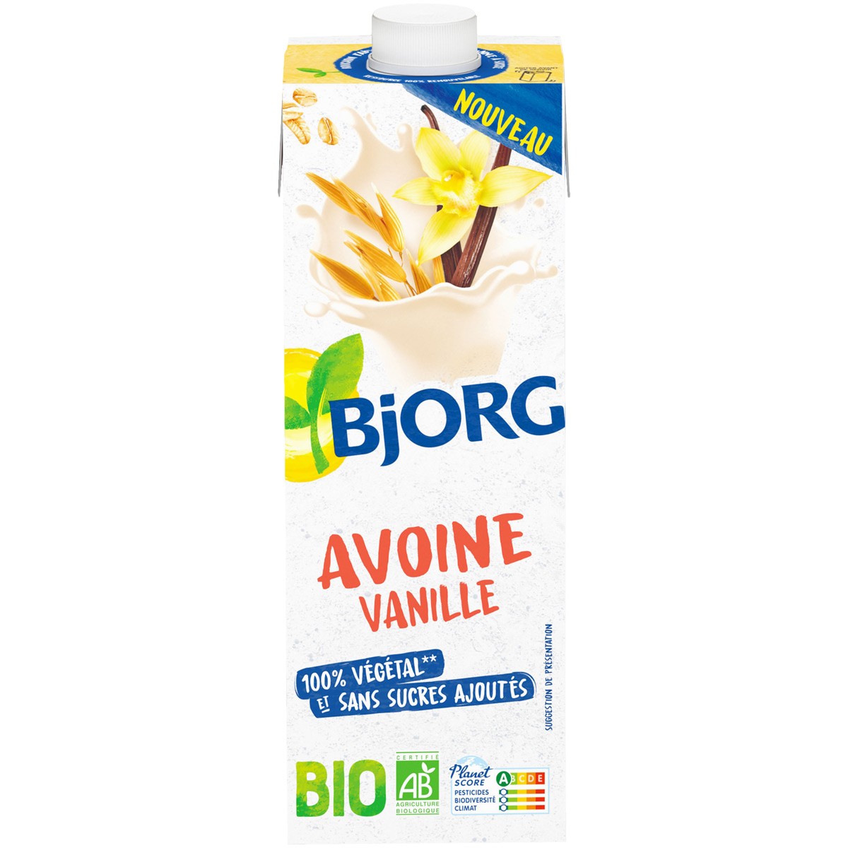 Boisson végétale bio - Avoine & vanille - 1 L