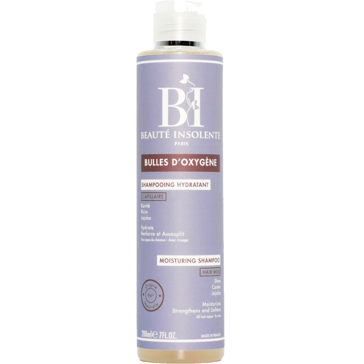 Shampoing hydratant - Karité & ricin - Cheveux ondulés à crépus - 200 ml