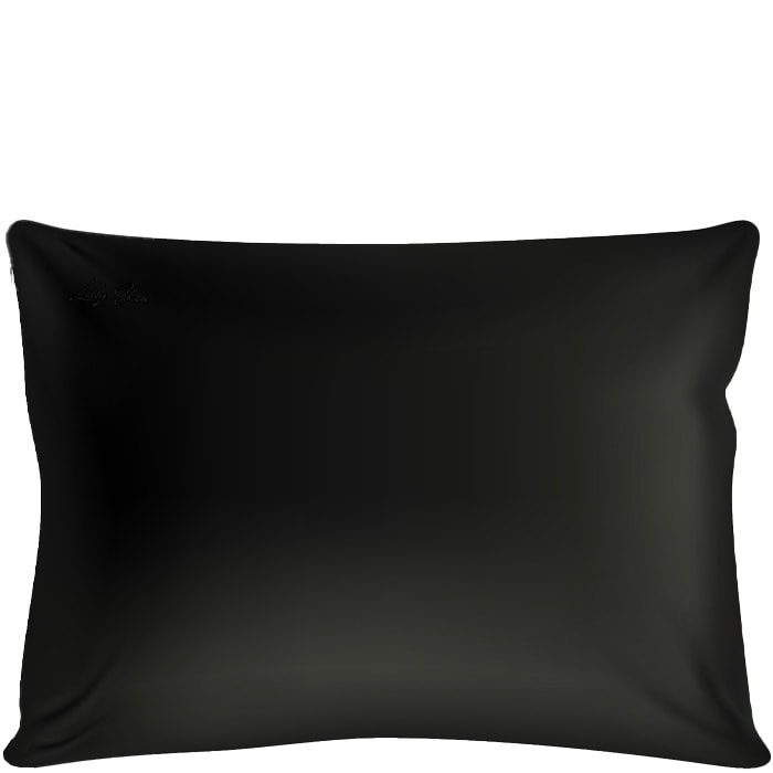 Taie d'oreiller rectangle en soie - 50 x 70 cm - Noir