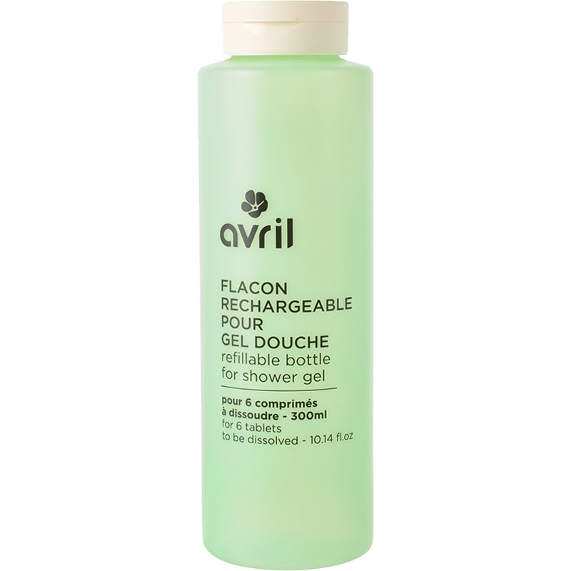 Flacon vide rechargeable pour gel douche - Vert - 350 ml