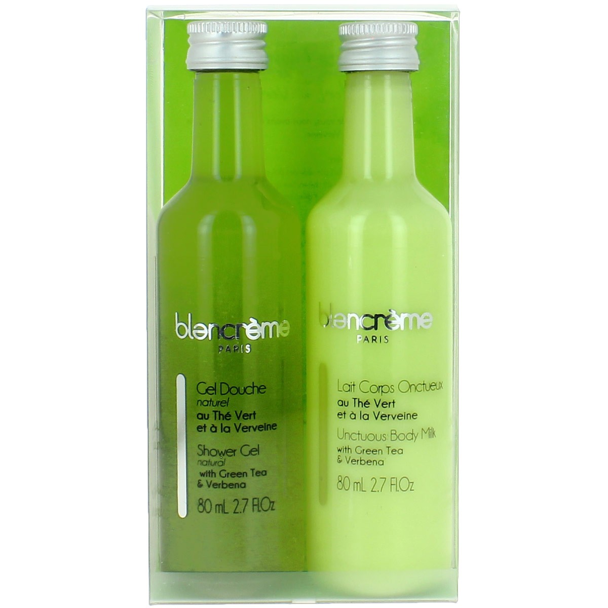Gel douche & lait corporel onctueux - Thé vert & verveine - 2 x 80 ml