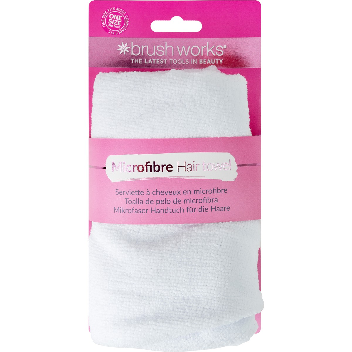 Serviette microfibre pour cheveux - Rose