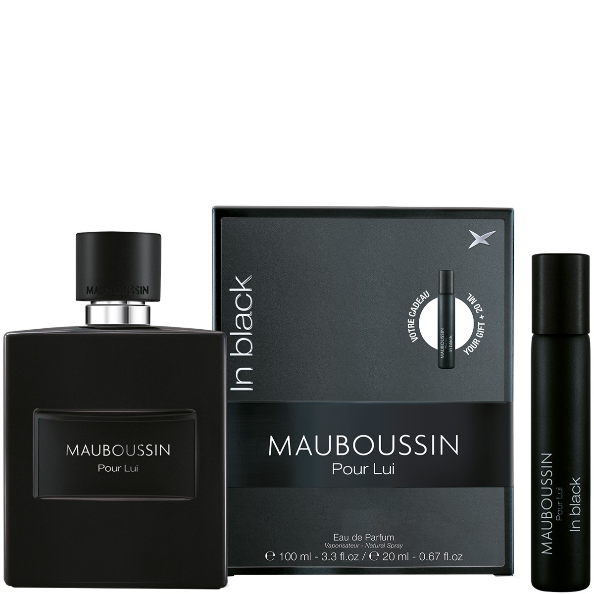 Coffret In Black Eau de parfum - Boisé oriental - Homme - 20 & 100 ml