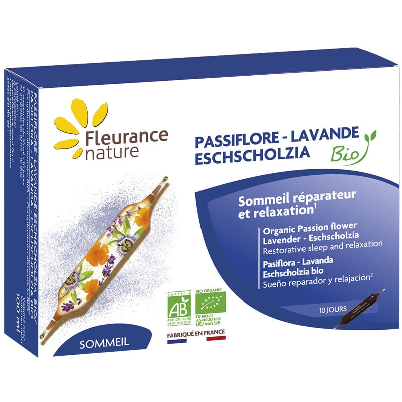 Passiflore, lavande & eschscholzia bio - Sommeil réparateur & relaxation - 10 jours