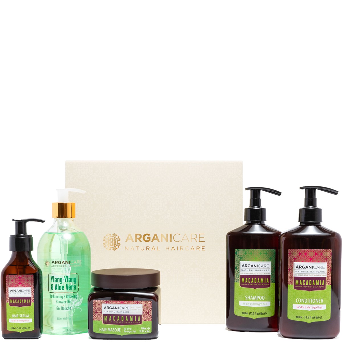 Coffret hydratation ultime - Macadamia - Cheveux secs & abîmés - 5 produits