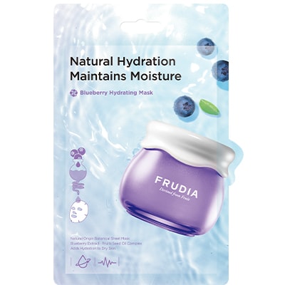 Masque en tissu hydratant - Myrtille - Peaux sèches et abimées - 1 unité