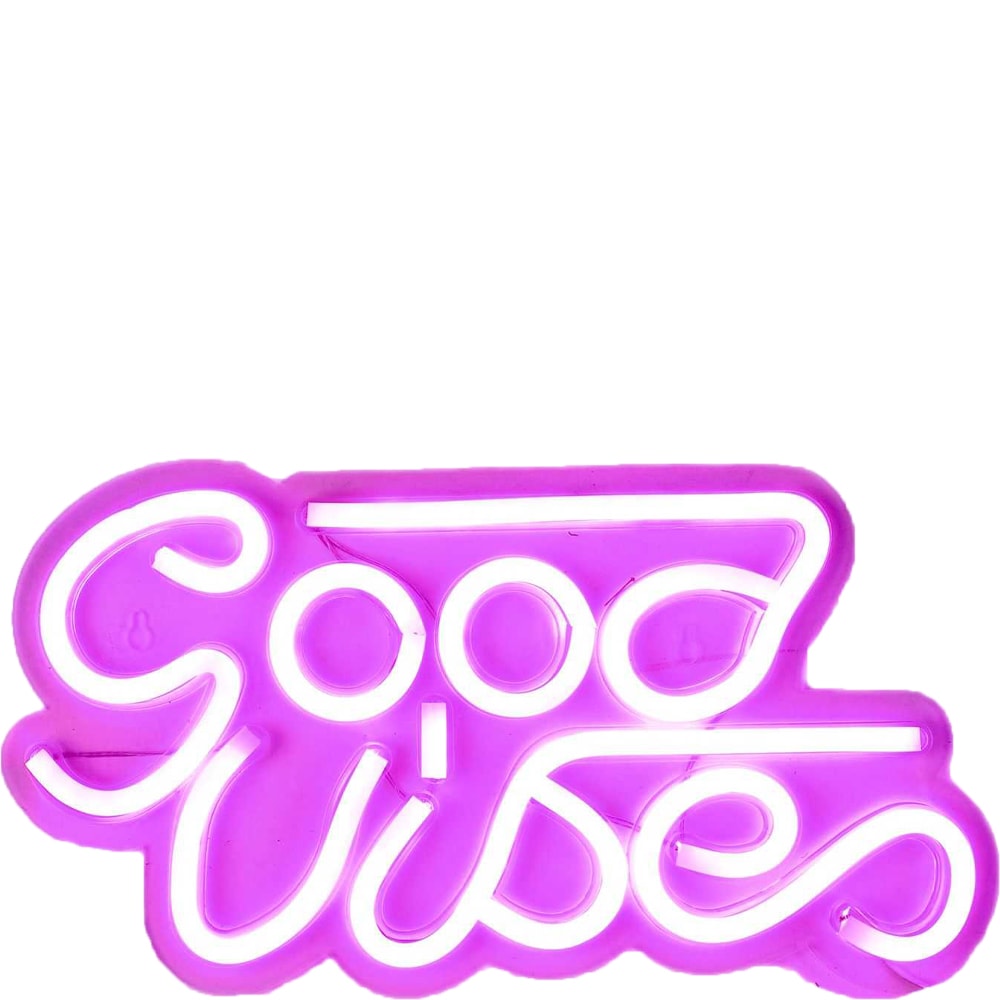 Lampe LED effet néon - Good Vibes 