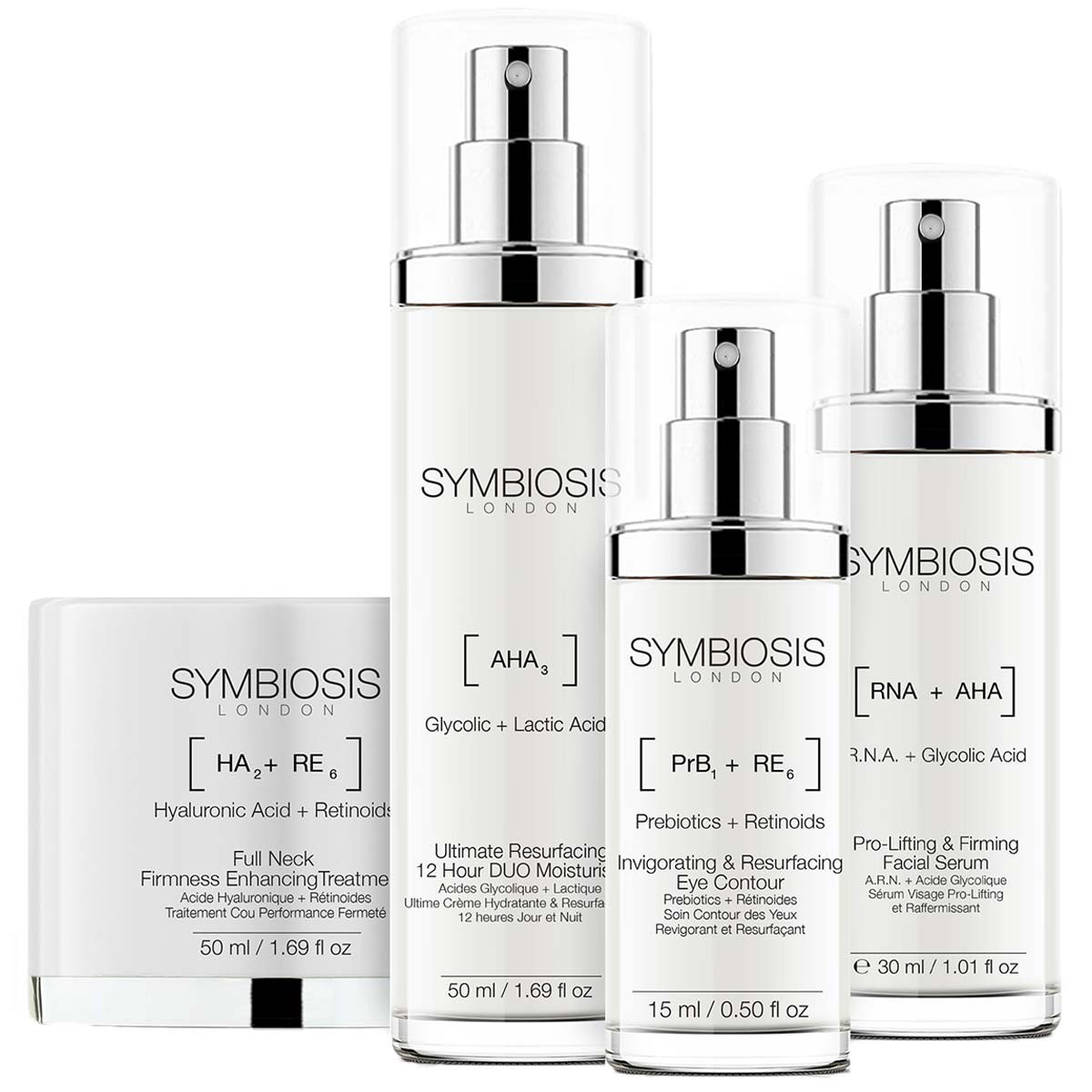 Coffret lissant & raffermissant - Acide glycolique & rétinoïdes - Visage & cou - 4 soins