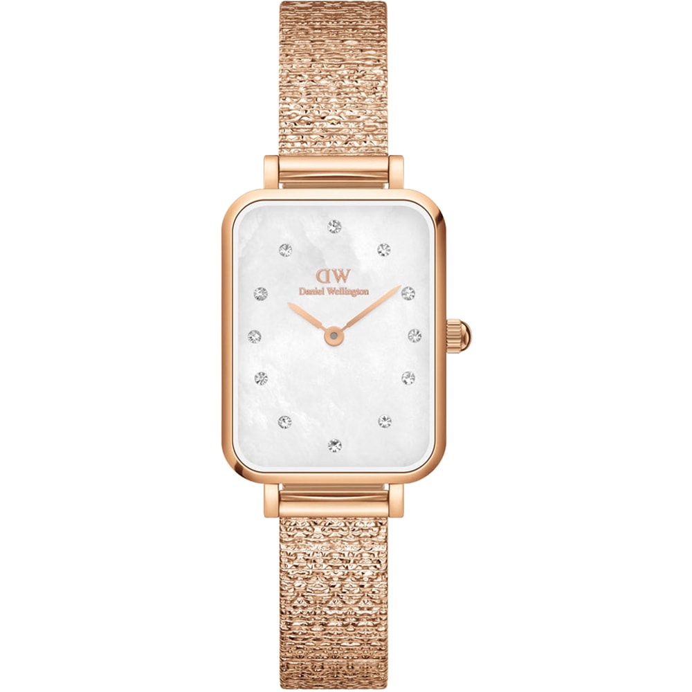 Montre à quartz - Acier inoxydable or rose & cristaux - Femme