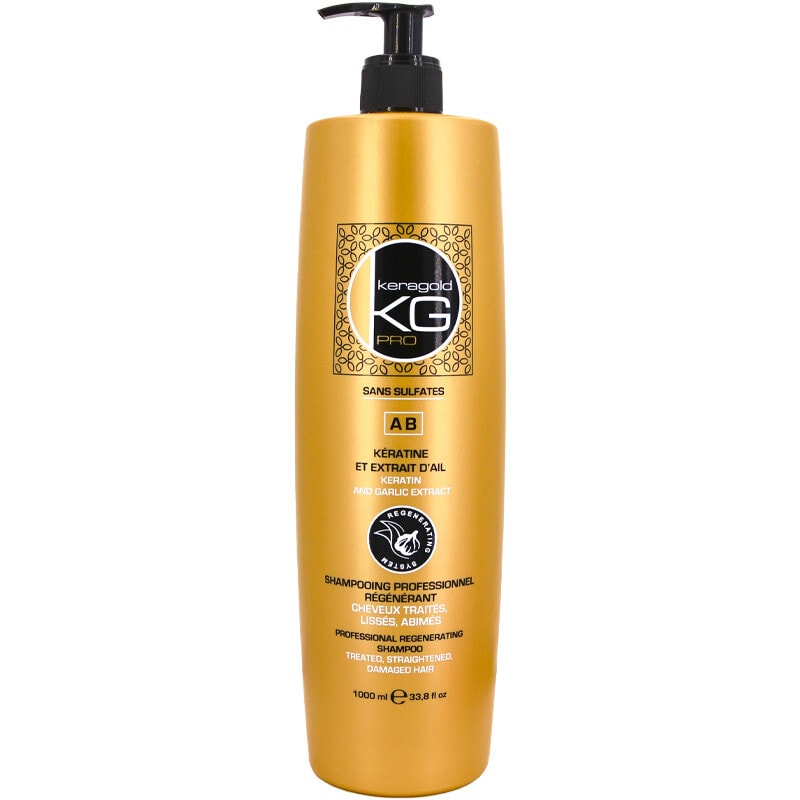Shampoing régénérant - Kératine & extrait d'ail - Cheveux lissés & abîmés - 1 L