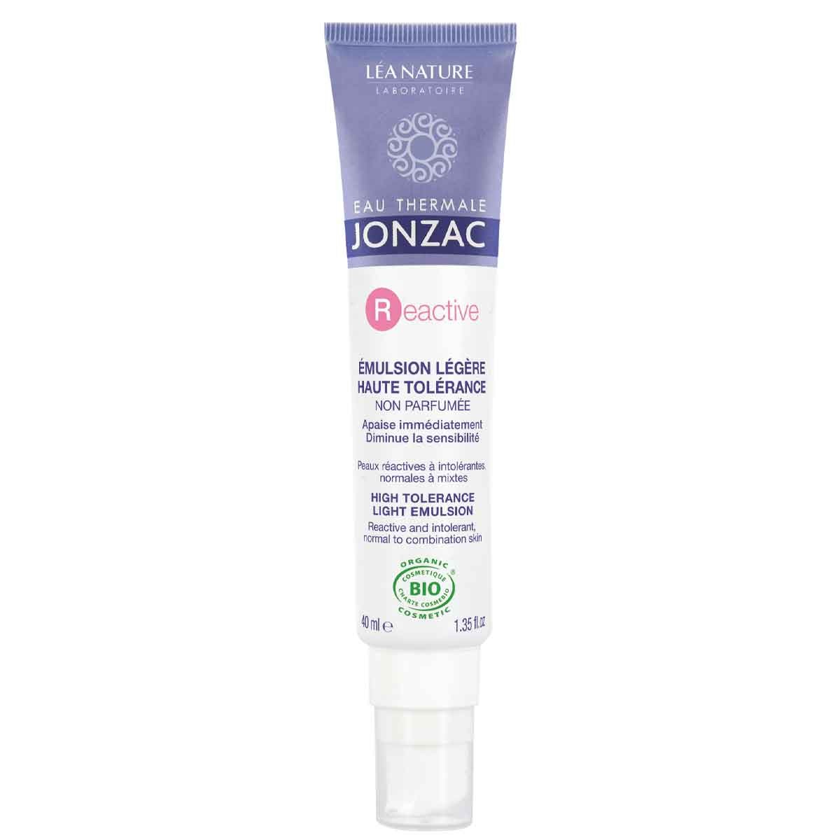 Émulsion légère haute tolérance bio - Reactive - Peaux réactives à intolérantes mixtes - 40 ml