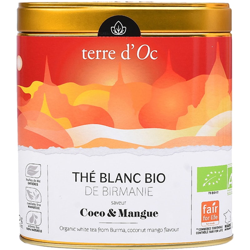 Thé blanc bio de Birmanie - Coco & mangue - 40 g