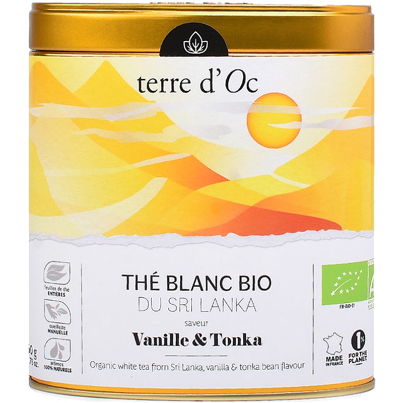Thé blanc bio du Sri Lanka - Vanille & tonka - 50 g