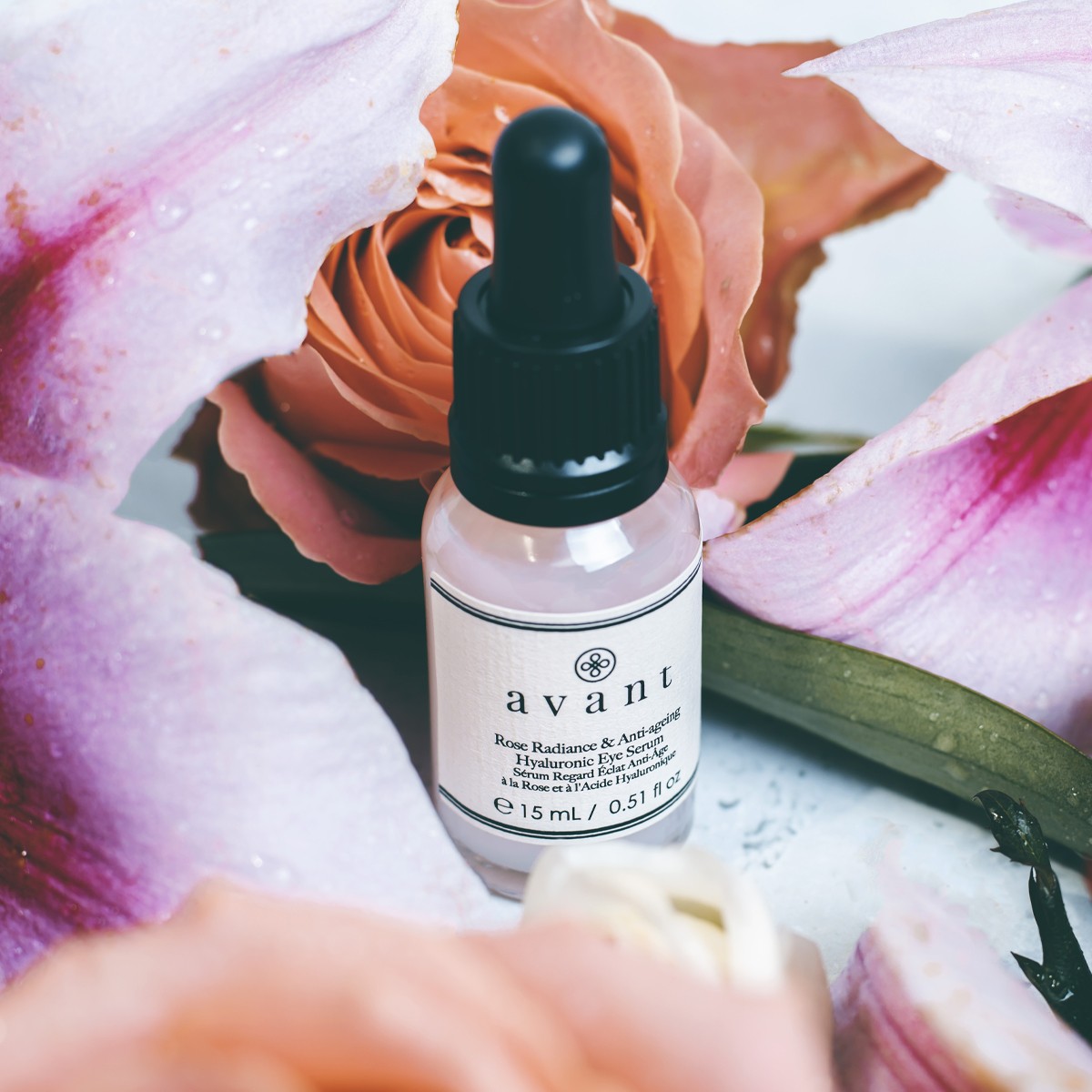 Sérum regard éclat anti-âge - Rose & acide hyaluronique - 15 ml
