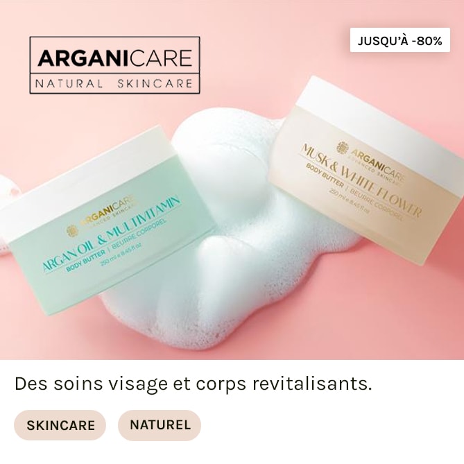 ARGANICARE SKINCARE en soldes sur BEAUTÉ PRIVÉE