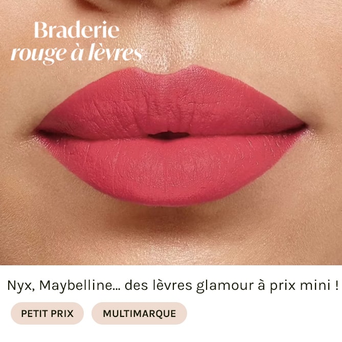 BRADERIE ROUGE A LEVRES à bas prix sur BEAUTÉ PRIVÉE