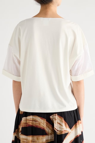 $Blouse en soie - Blanc