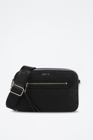 $Sac bandoulière en cuir - Noir