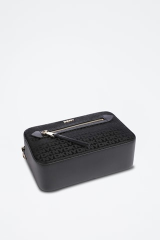 $Sac bandoulière en cuir - Noir