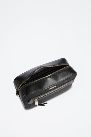 $Sac bandoulière en cuir - Noir