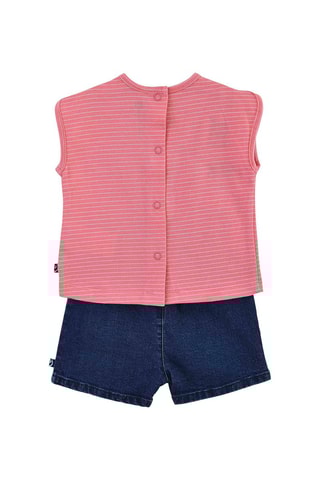 $T-shirt et short - Rose et bleu marine