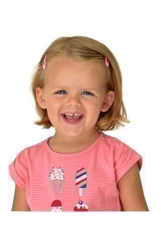 $T-shirt et short - Rose et bleu marine