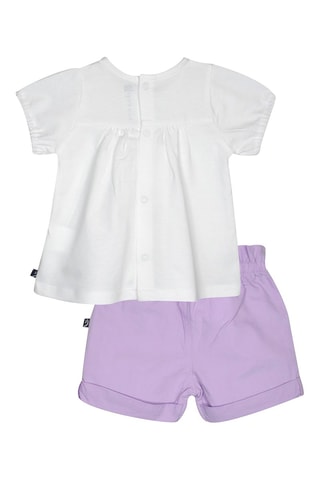 $T-shirt et short Grittie Lilas et blanc