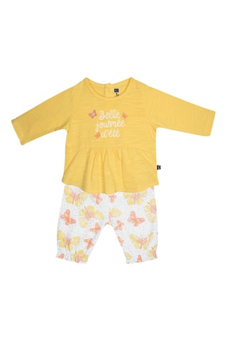 $T-shirt et pantalon Gabrielle - Jaune