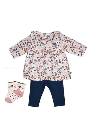 $Ensemble 3 pièces Glawdys - Bleu marine et rose