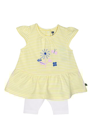 $Tunique et legging Granny - Jaune et blanc