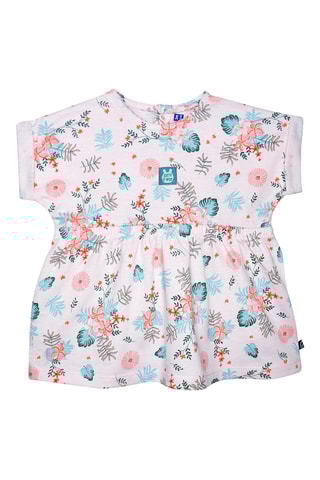 $Tunique et short Geraldine - Bleu canard et rose