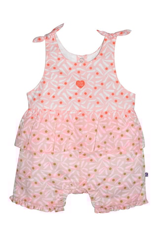 $T-shirt et salopette - Blanc et rose