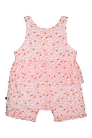 $T-shirt et salopette - Blanc et rose