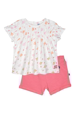 $T-shirt et short Lola - Blanc et rose