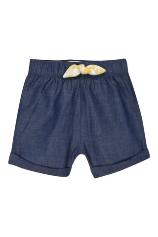 $T-shirt et short en jean Liliane - Blanc et bleu