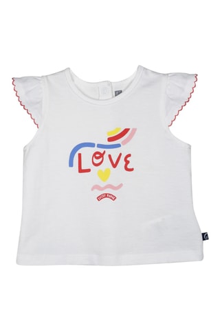 $T-shirt et short Leontine - Blanc et rouge
