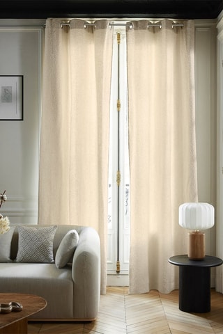 $Rideau à oeillets Léonard - Beige - 136 x 280 cm