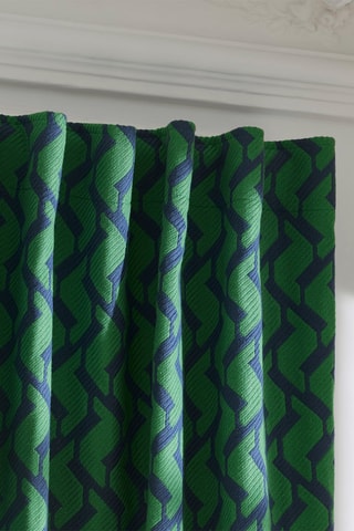 $Rideau Raffy - Pétrole et vert - 136 x 280 cm